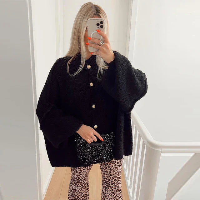 Lumière Oversized button vest