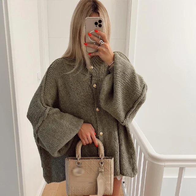 Lumière Oversized button vest