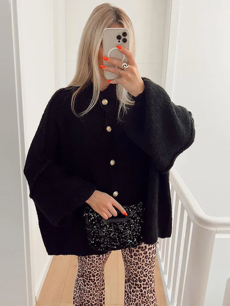 Lumière Oversized button vest