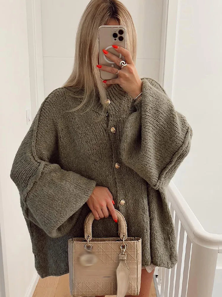 Lumière Oversized button vest