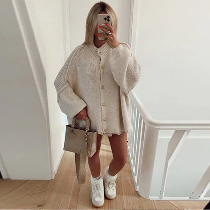 Lumière Oversized button vest